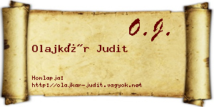 Olajkár Judit névjegykártya